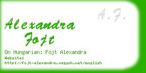 alexandra fojt business card